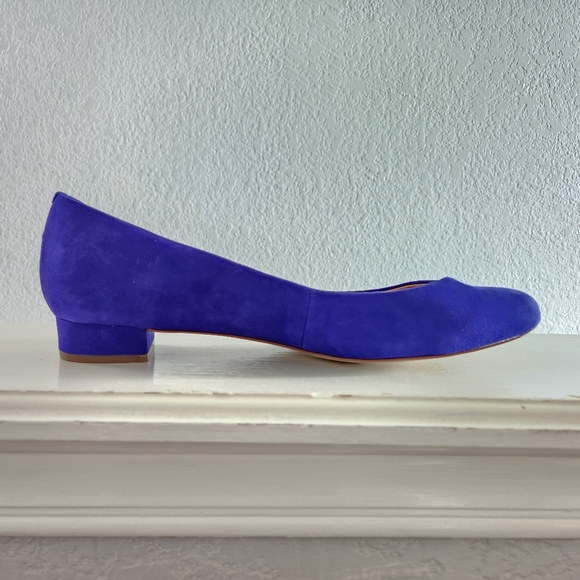 J. Crew Cobalt Blue Sued Ballet Flats ***NEW*** - Picture 7 of 10
